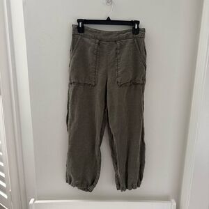 Cynthia Rowley Linen Blend Army Green Pants S